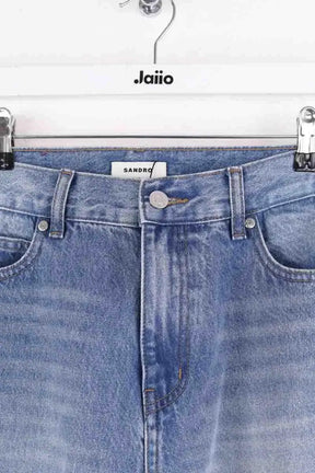 Jean large Sandro Bleu en Coton