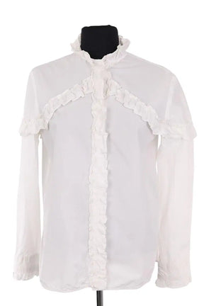 Chemise Sandro Blanc en Coton, taille S - Seconde Main