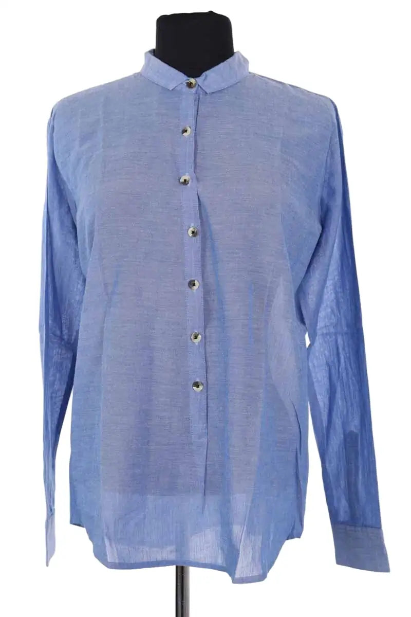 Chemise Leon & Harper Bleu en Coton, taille S - Seconde Main