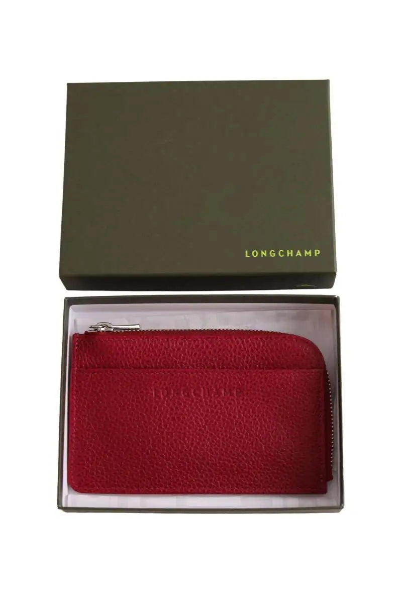Porte-carte Longchamp Orange en Cuir