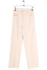 Pantalon droit Momoni Ecru en Coton, taille S - Seconde Main
