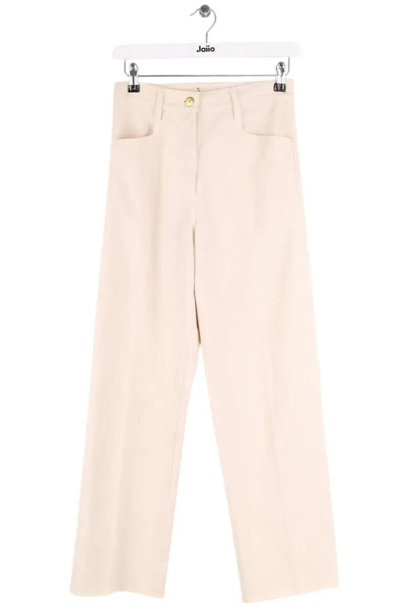 Pantalon droit Momoni Ecru en Coton, taille S - Seconde Main