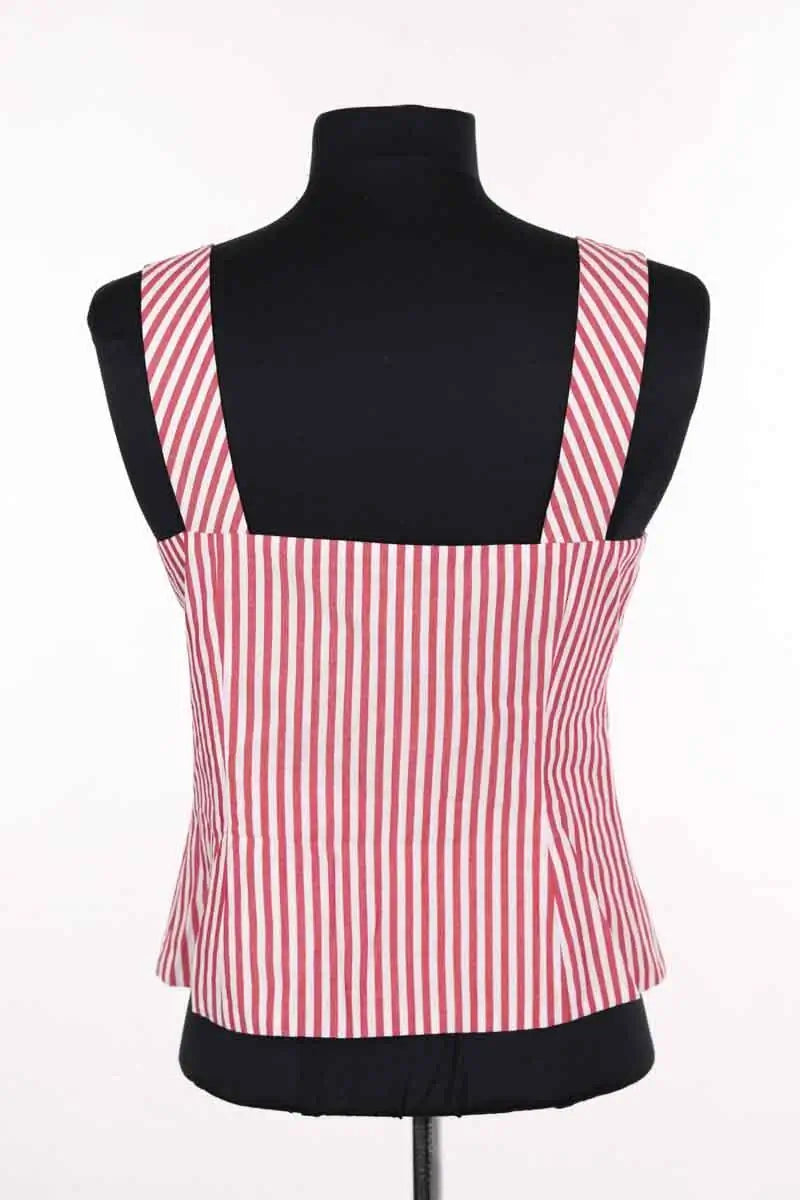 Top sans manche Maje Rouge en Coton