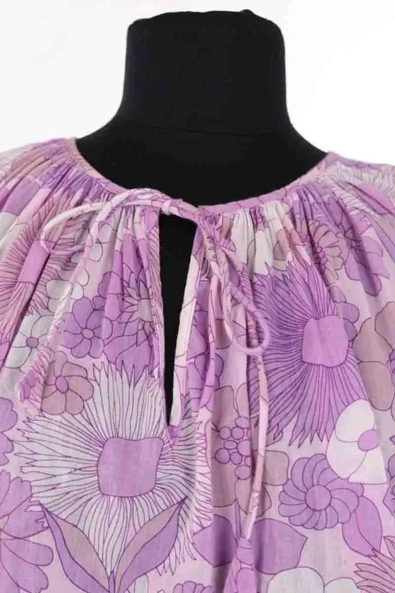 Blouse Antik Batik Violet en Coton