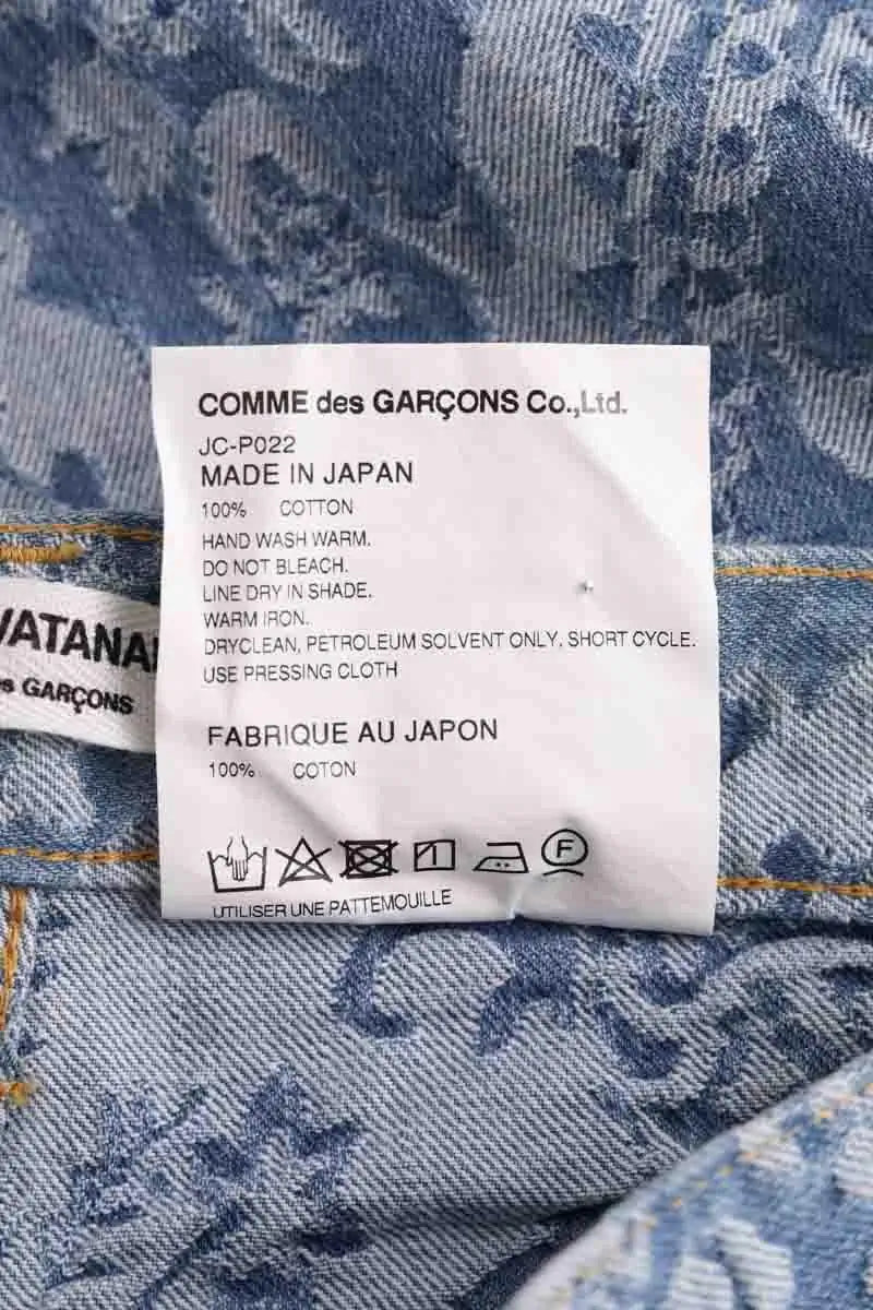 Jean droit Junya Watanabe Bleu en Coton