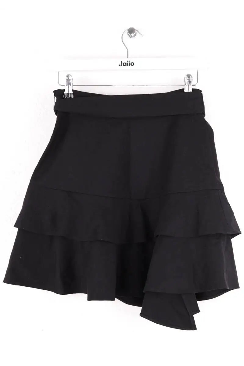 Mini jupe Maje Noir en Laine