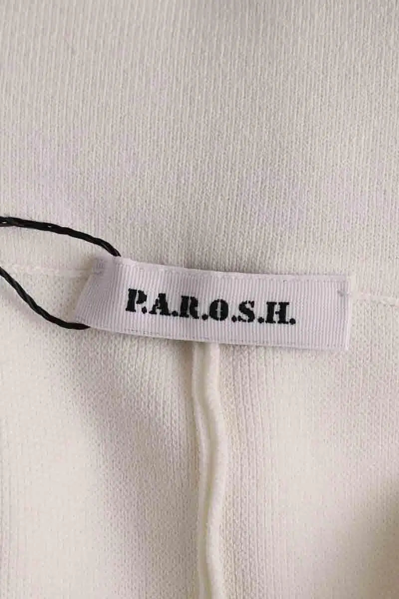 Pantalon droit Parosh Ecru en Viscose