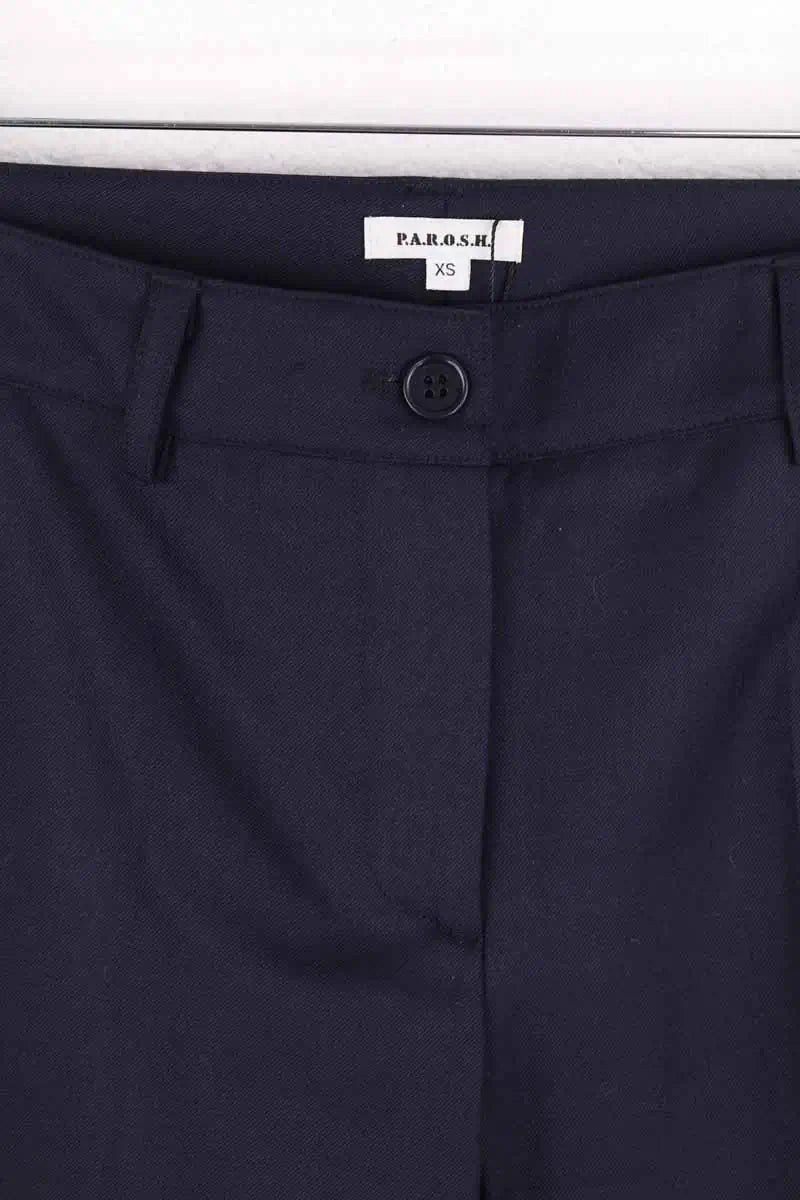 Pantalon droit Parosh Bleu en Laine