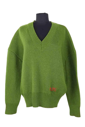 Pull Ami Vert en Laine, taille M - Seconde Main