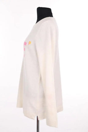 Pull Repeat Blanc en Cachemire