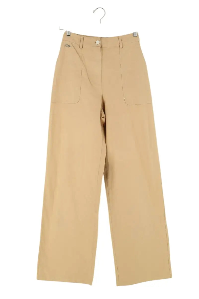 Pantalon droit Lacoste Beige en Coton, taille S - Seconde Main
