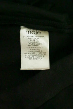 Pantalon droit Maje Noir en Synthétique
