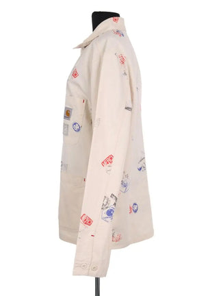 Veste Carhartt Wesley jacket Ecru en Coton