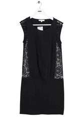 Robe Sandro Noir en Soie, taille S - Seconde Main