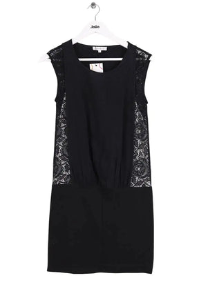 Robe Sandro Noir en Soie, taille S - Seconde Main