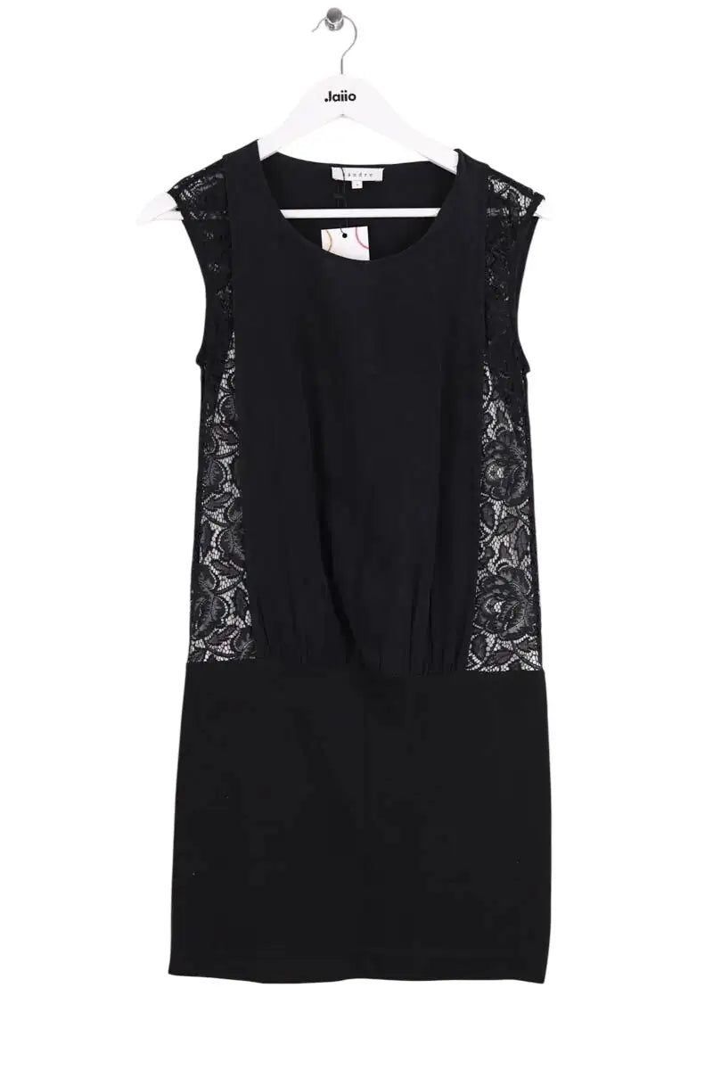 Robe Sandro Noir en Soie, taille S - Seconde Main