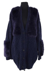 Cardigan Stella McCartney Bleu en Laine, taille XL - Seconde Main