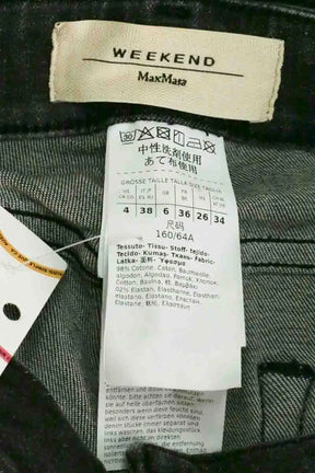 Jean droit Max Mara Anthracite en Coton