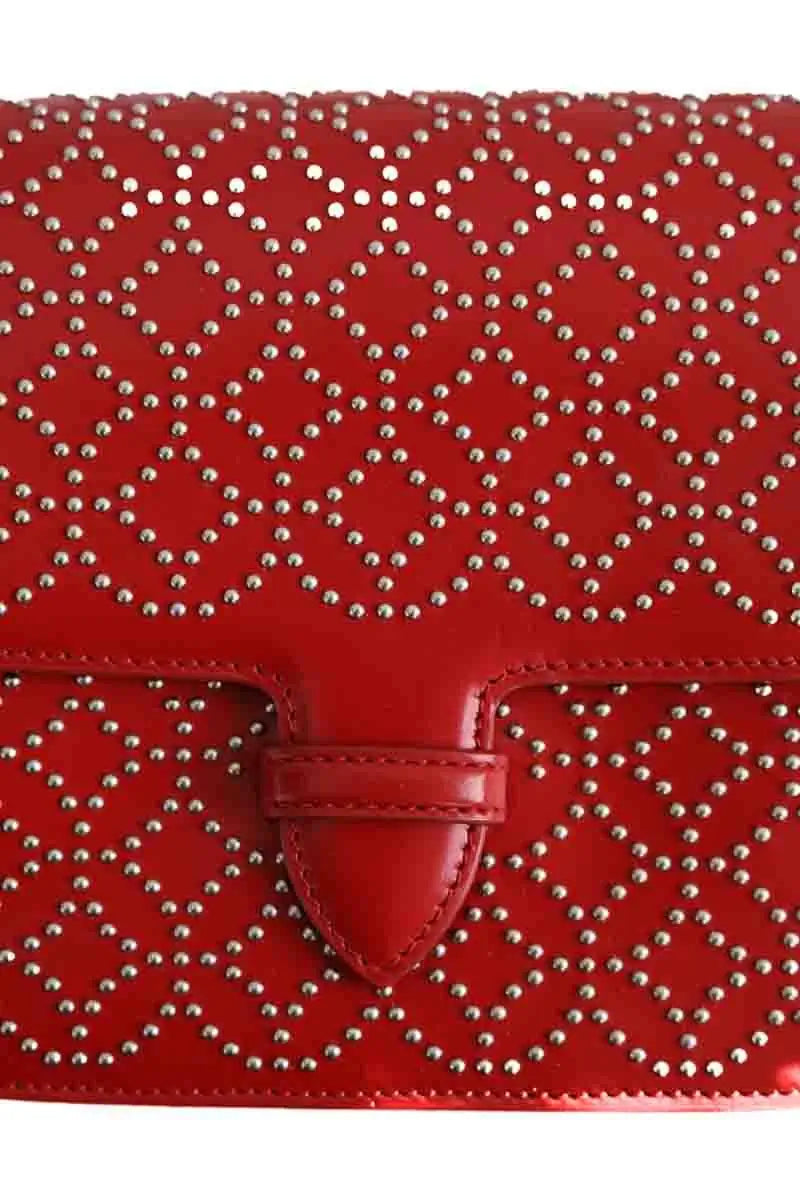 Sac à bandoulière Alaïa Arabesque Rouge en Cuir