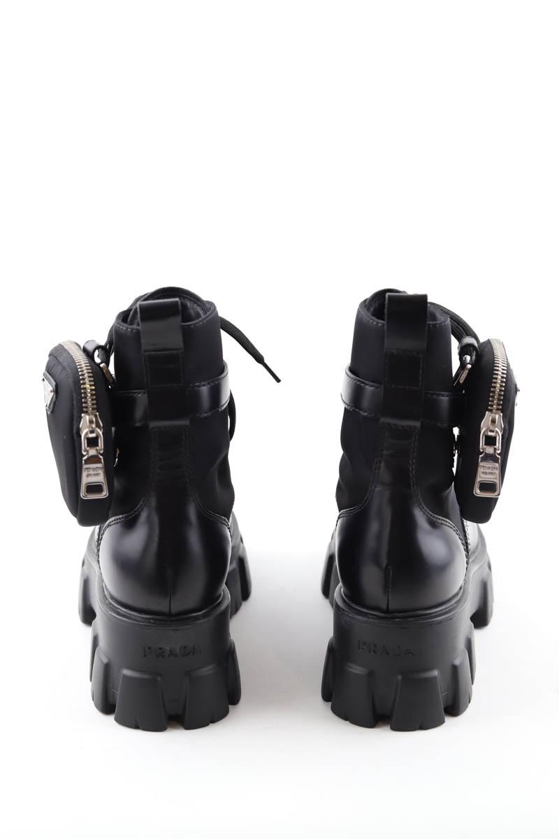 Bottes à lacets Prada Monolith Noir