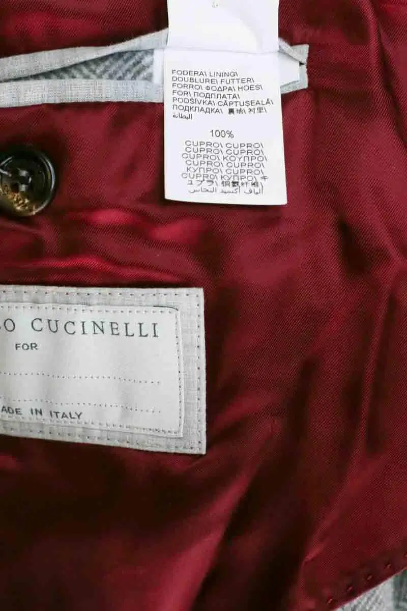 Manteau Brunello Cucinelli Gris en Laine