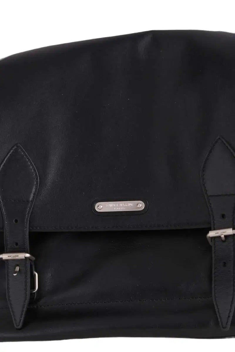 Cartable Saint Laurent Noir en Cuir