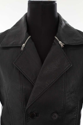 Veste en cuir Saint Laurent  Noir