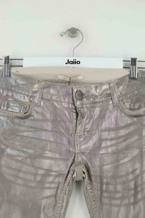 Jean slim Maje Argent en Coton