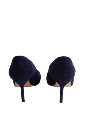 Talons Manolo Blahnik Marine en Daim