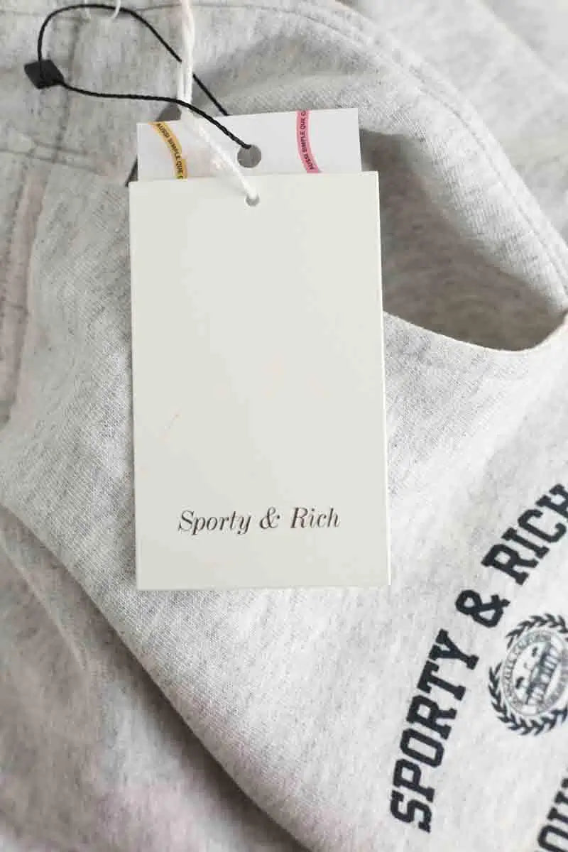 Pantalon de sport Sporty & Rich Gris en Coton