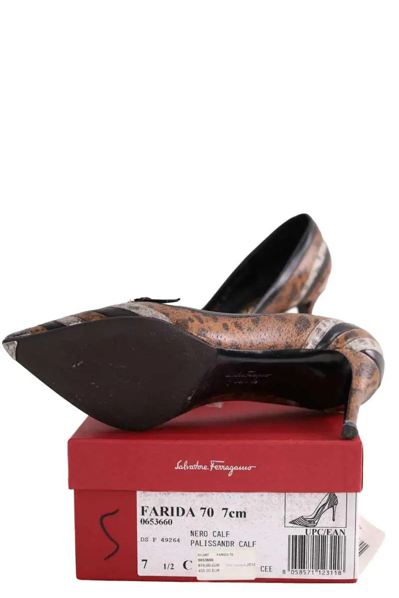 Talons Salvatore Ferragamo Marron en Cuir