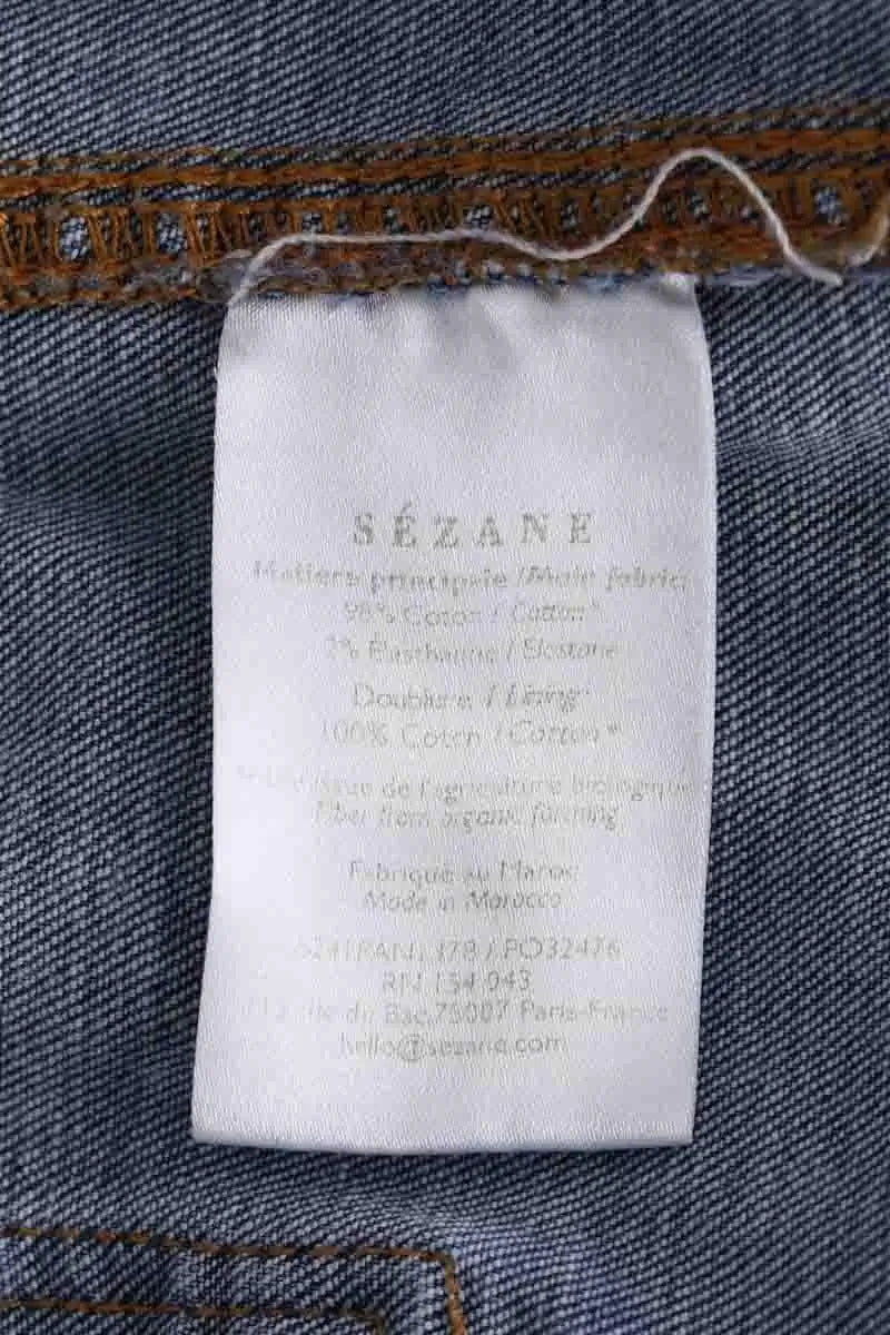 Jean slim Sézane Bleu en Coton