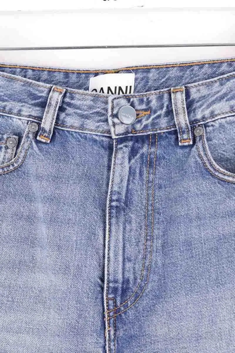 Bermuda Ganni Bleu en Coton