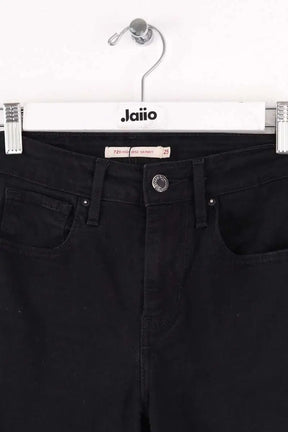 Jean slim Levi's 721 high rise skinny Noir en Coton