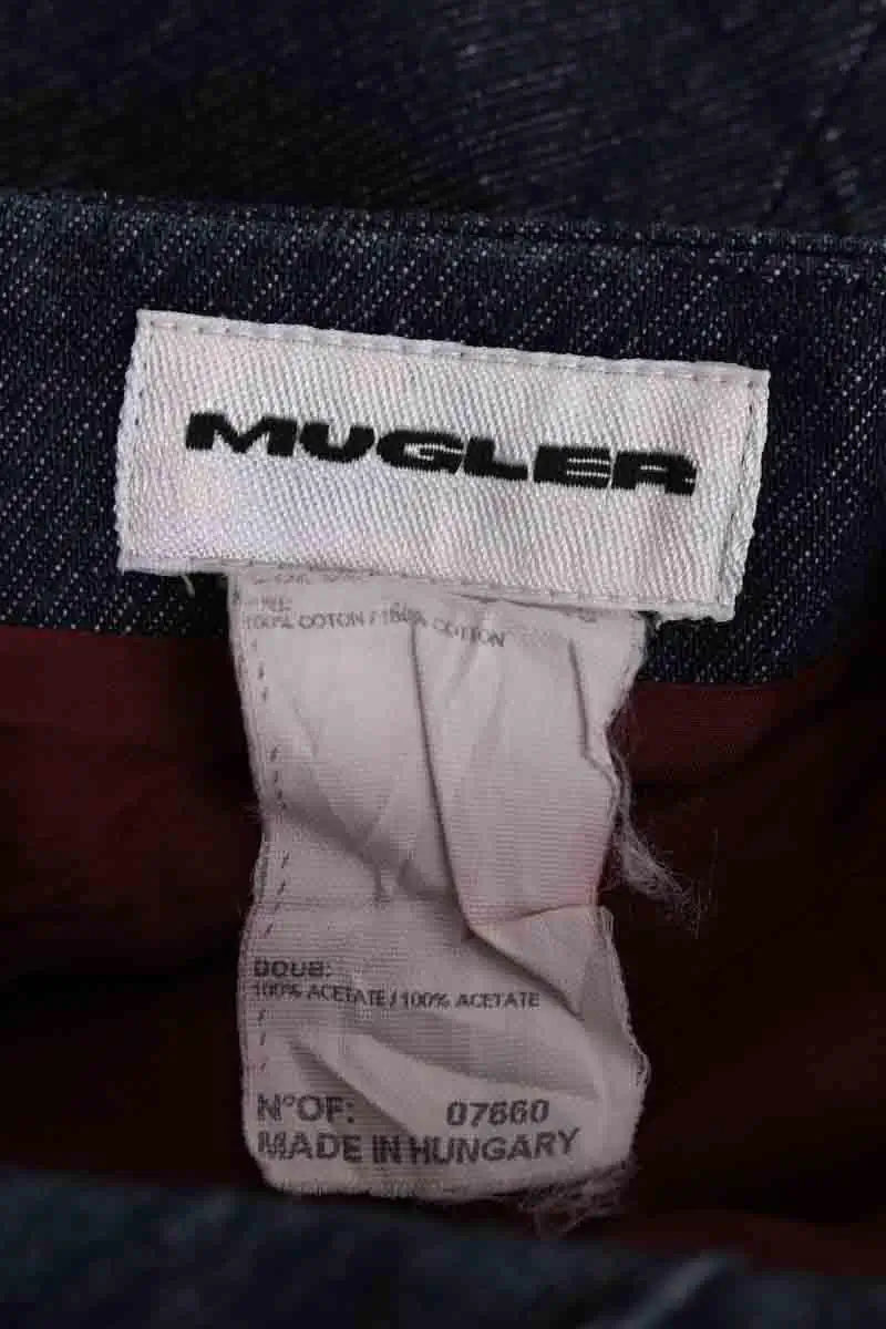 Jupe Mugler Bleu en Coton