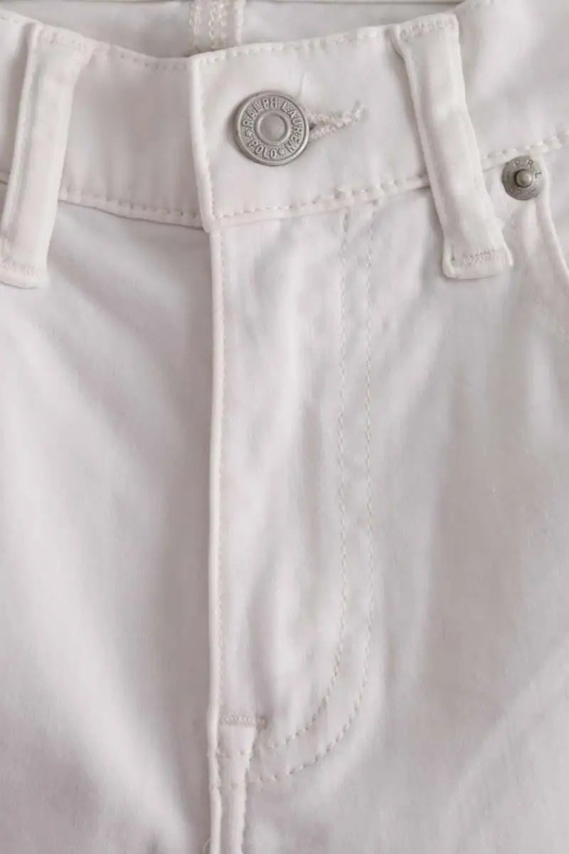 Jean slim Ralph Lauren Blanc en Coton