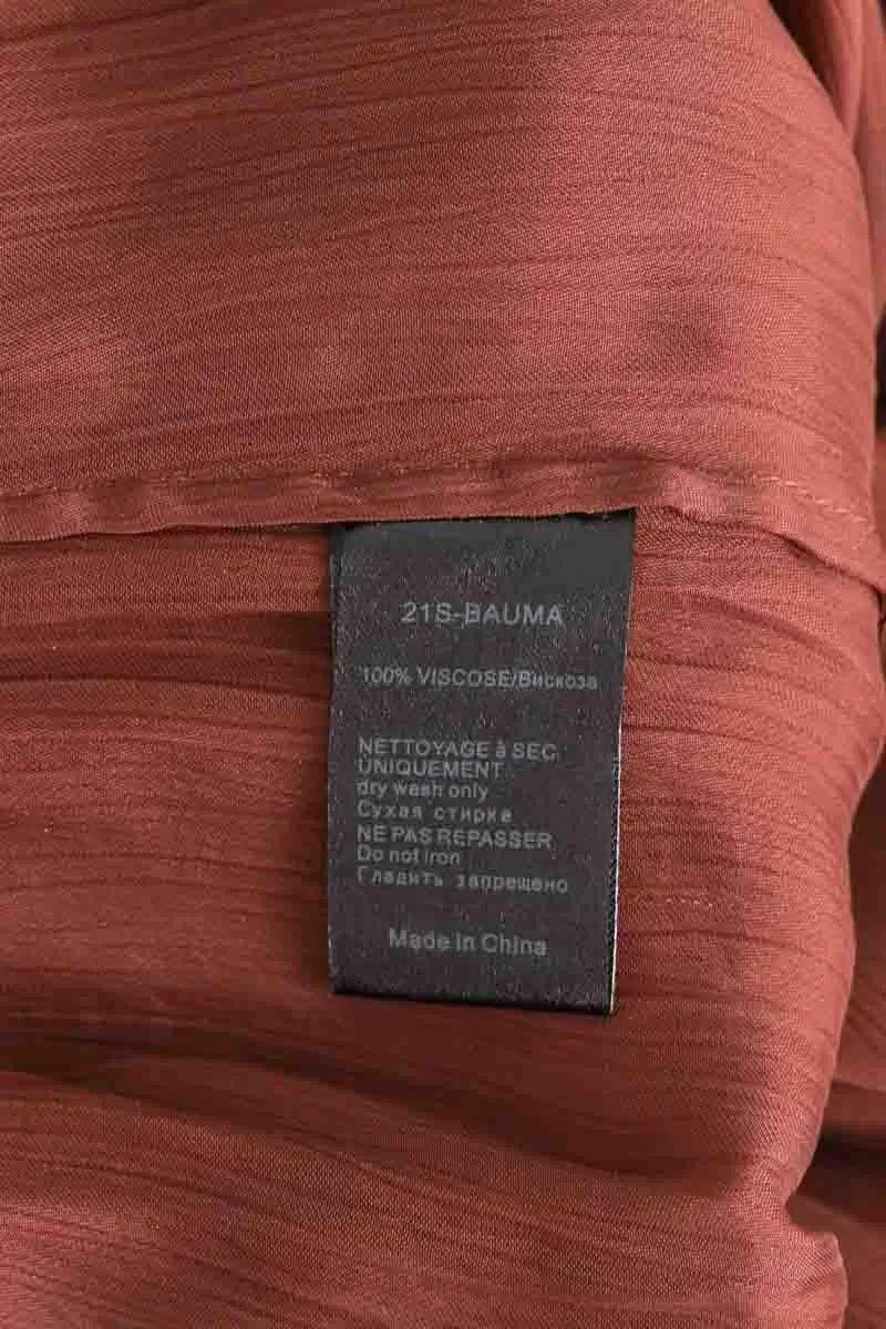 Pantalon droit Mes Demoiselles Bauma Doré en Viscose