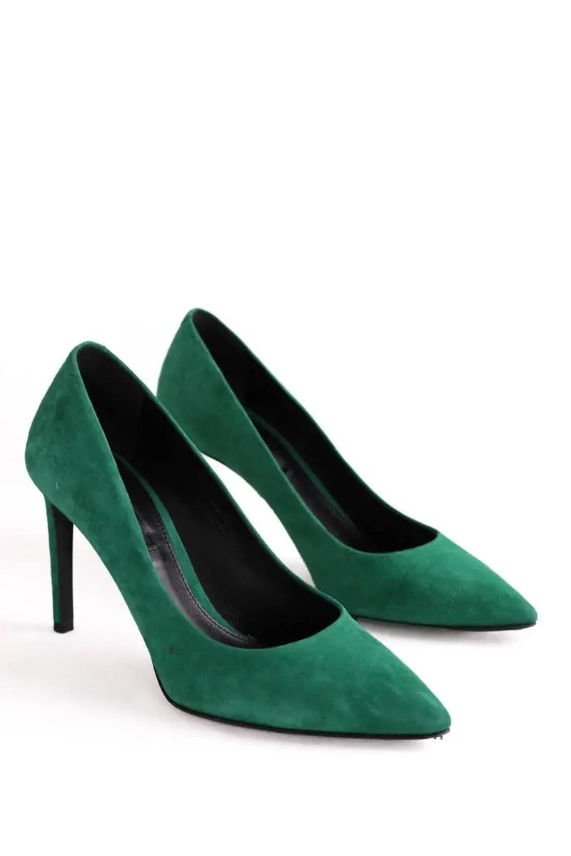Talons Hugo Boss Vert en Daim