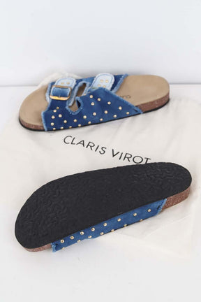 Mules Claris Virot  Bleu
