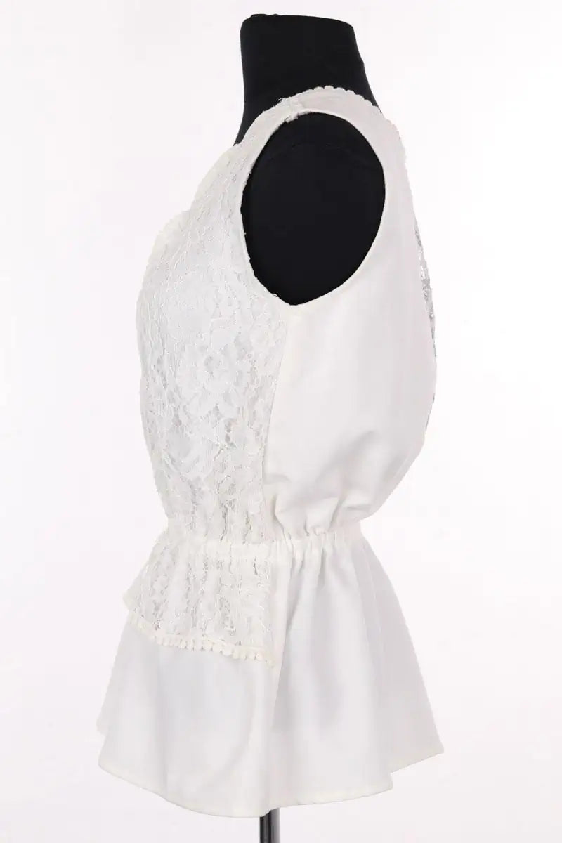 Top sans manche Saaj Blanc en Synthétique