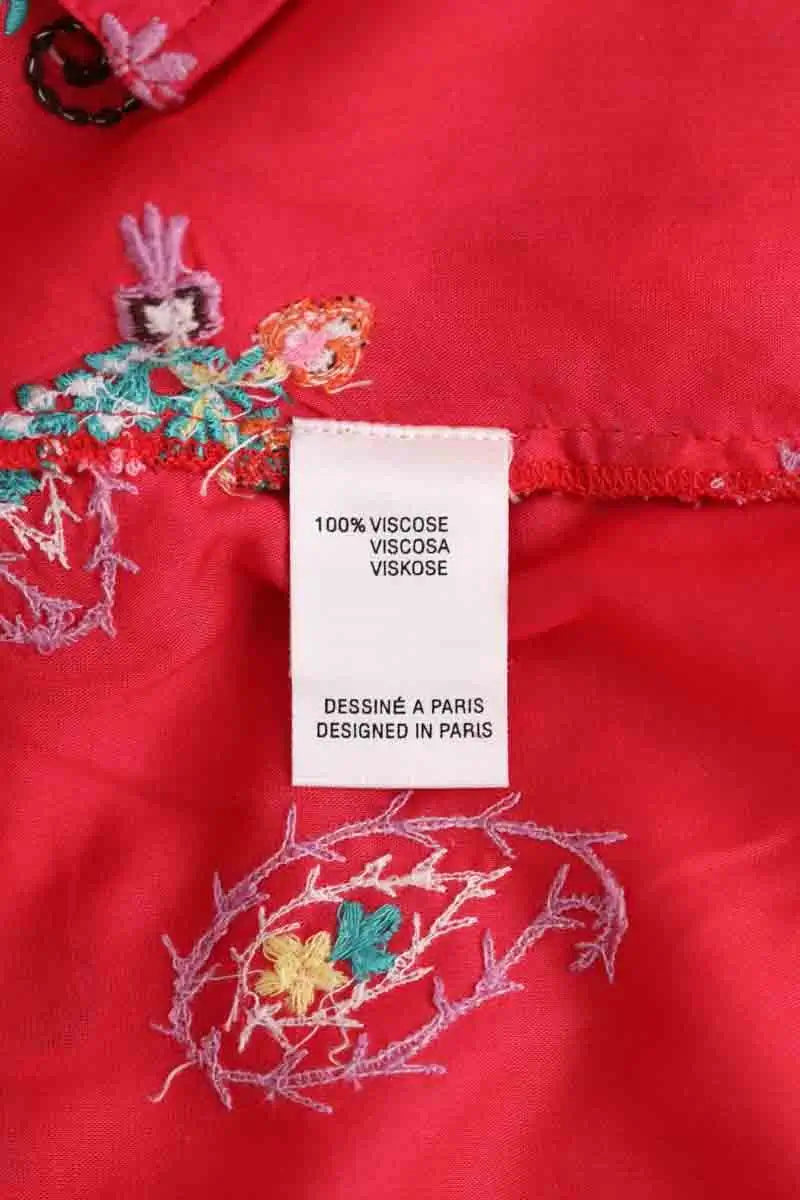 Chemise Antik Batik Rouge en Viscose
