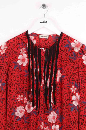 Robe Zadig & Voltaire Remus long Rouge en Soie