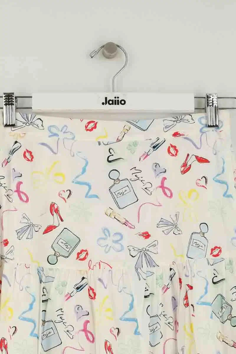 Jupe Maje Blanc en Coton