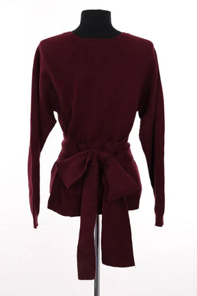 Pull Ba&Sh Bordeaux en Coton