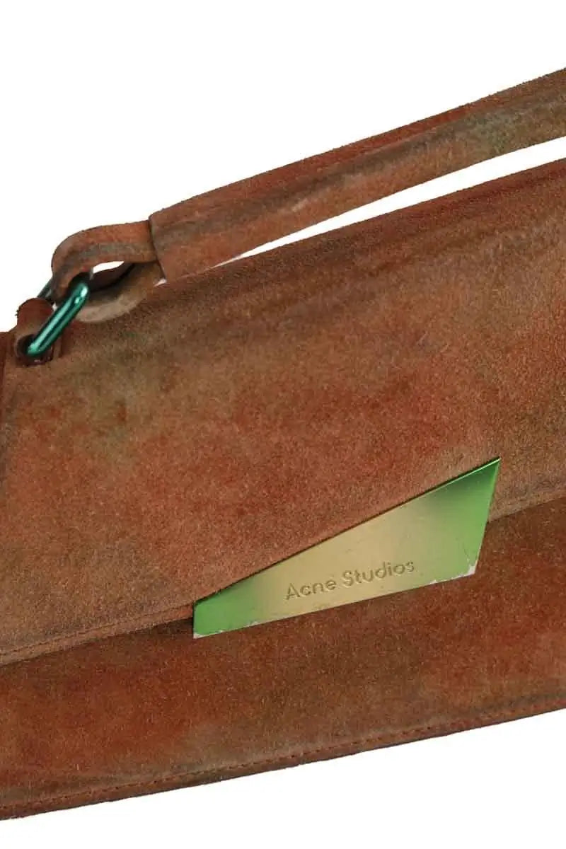Sac à bandoulière Acne Studios Distortion Marron en Daim