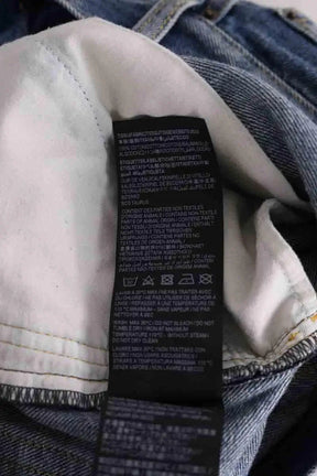 Jean large Saint Laurent Bleu en Coton