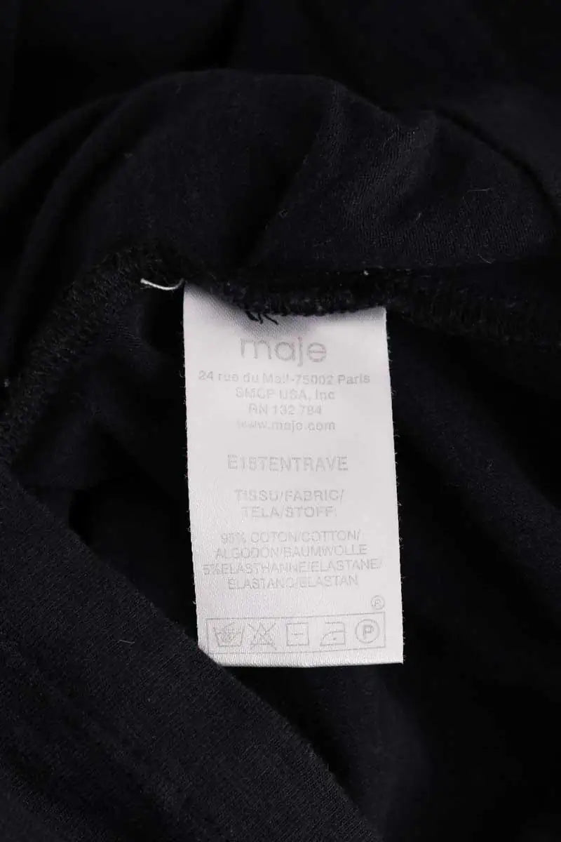 Robe Maje Noir en Coton