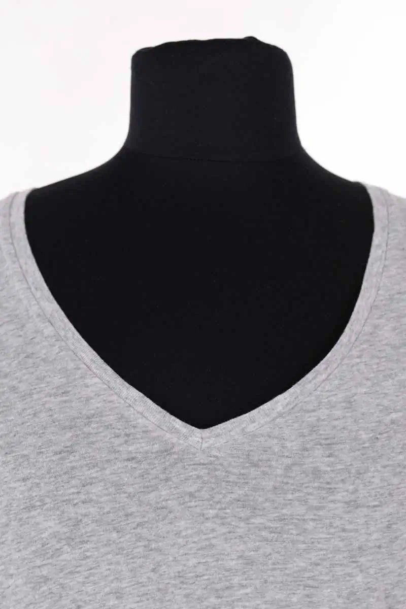 T-shirt Majestic Filatures Gris en Coton