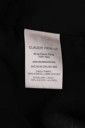 Veste Claudie Pierlot Noir en Cuir