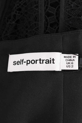 Robe Self-Portrait Noir en Synthétique